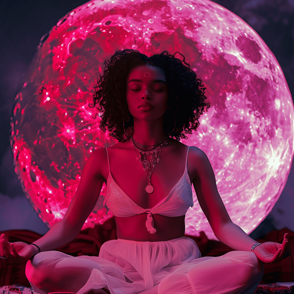 April 23 2024 Full Pink Moon - Yoga